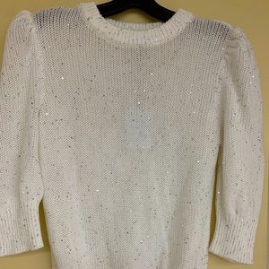 NWT Generation Love white sequin sweater